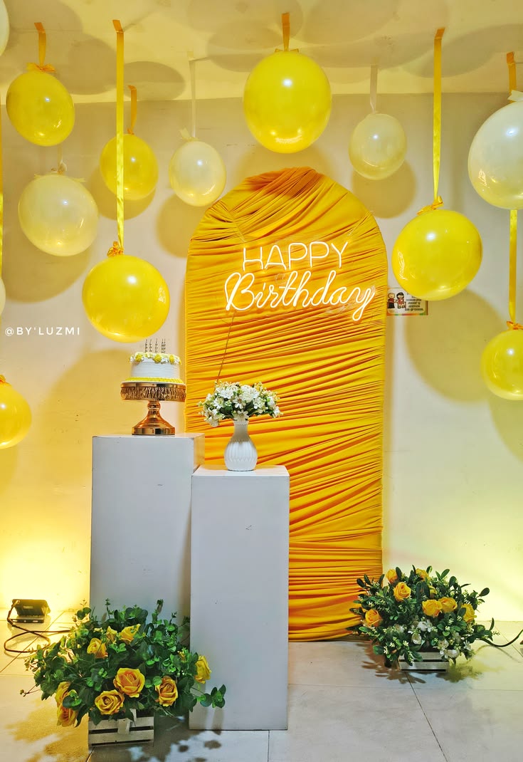 Yellow backdrop