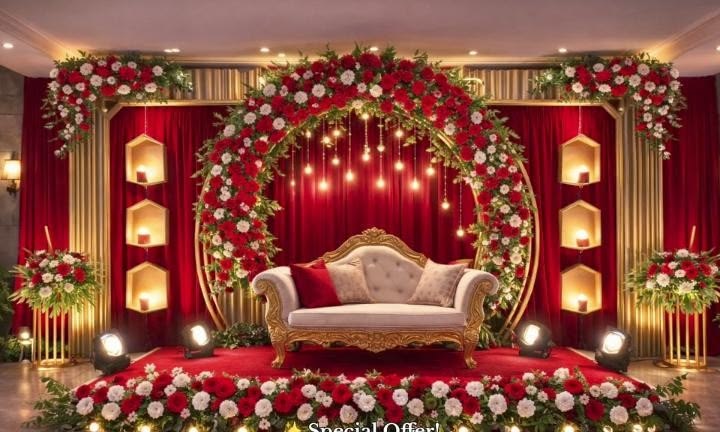 Wedding stage decoration in Kanpur by Rahul Decorator